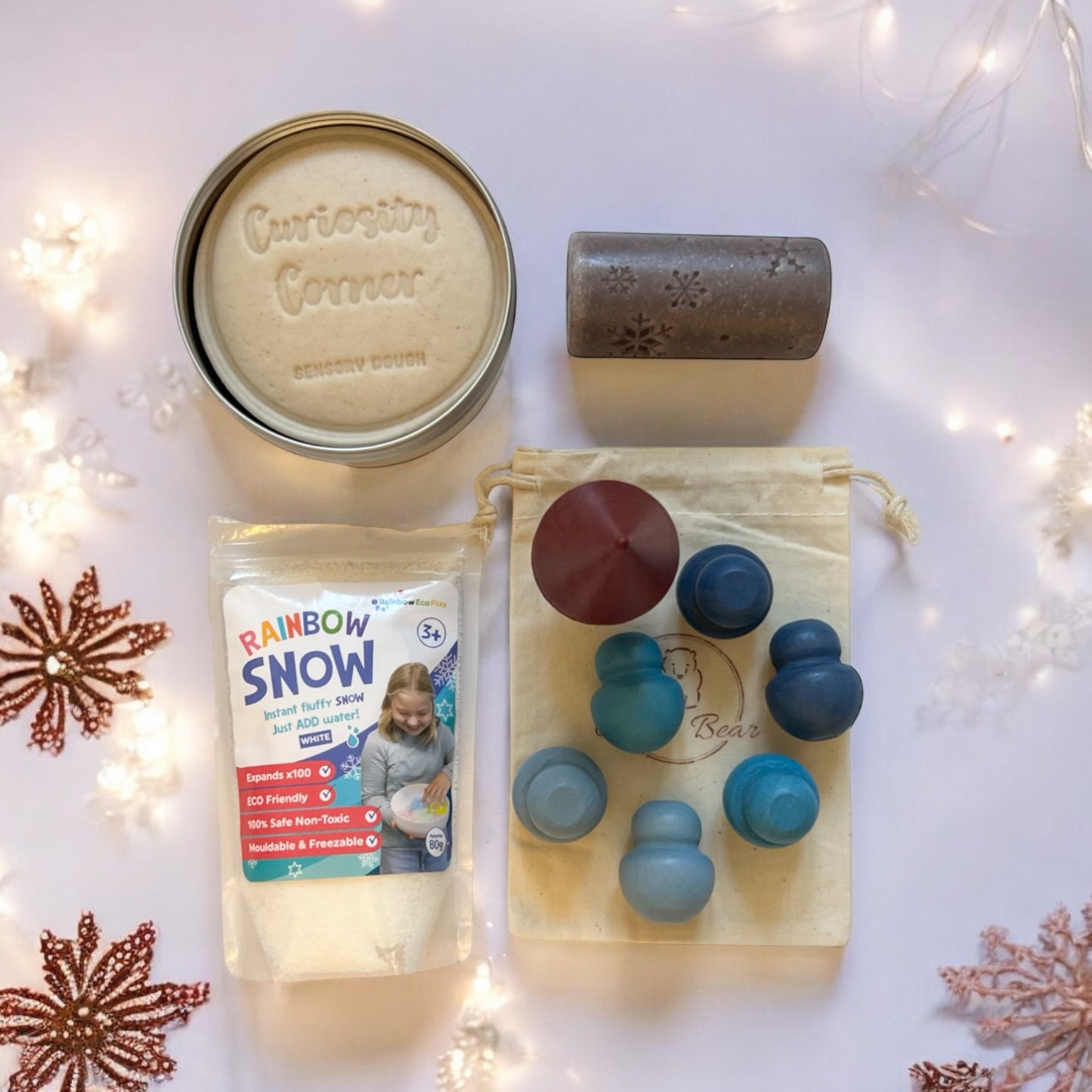 Cub & Bear's Monthly Sensory Play Subscription Box ~ December ~ Seasonal Edition ~ Winter Wonderland