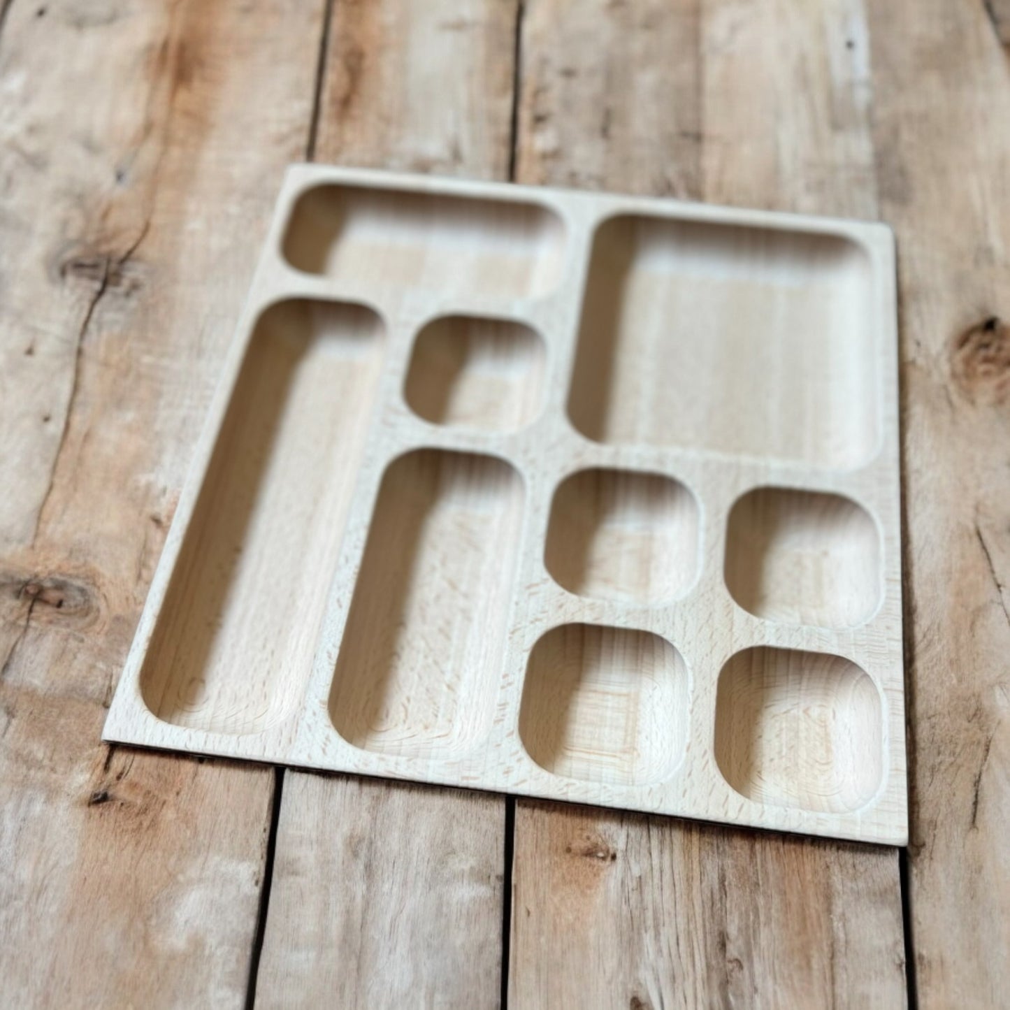 Yellow Door Natural Tinker Tray ~ 9 Section