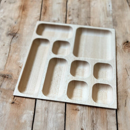 Yellow Door Natural Tinker Tray ~ 9 Section